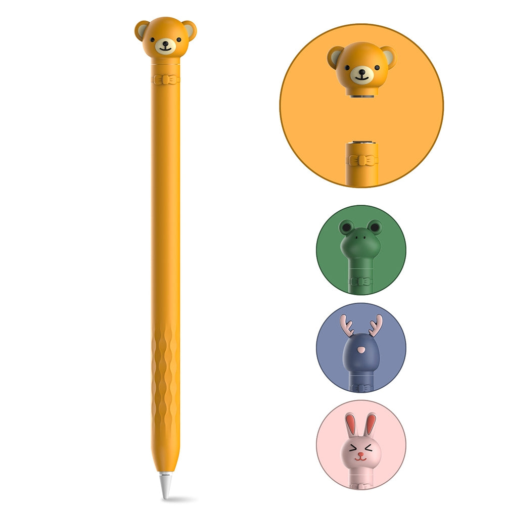 Capacitor Pen Case Cute Cartoon Soft Silicone Protective Cover Compatible For Ipencil 2nd Generation Pink