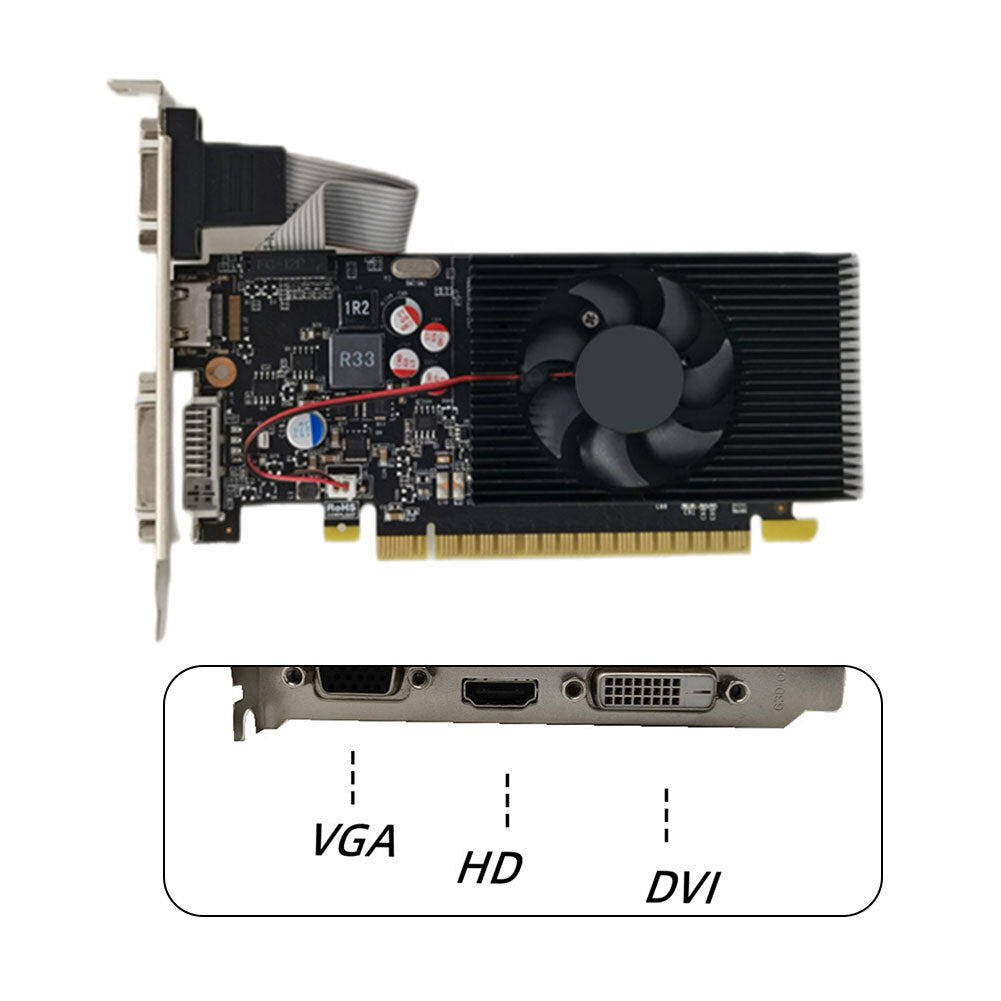 Gt730 2gb Ddr3 Desktop Pc Graphics Card Pci-express2.0 16x Computer Hd-mi-compatible Vga Dvi Graphics Card