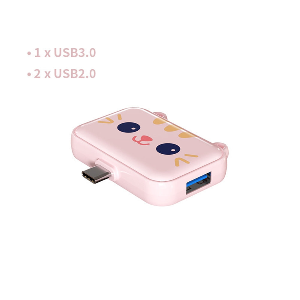 3-In-1 Usb Hub Usb3.1 Type-c Docking Station Plug-play Multi Splitter Adapter Dock For Ipad Tablet White 3C