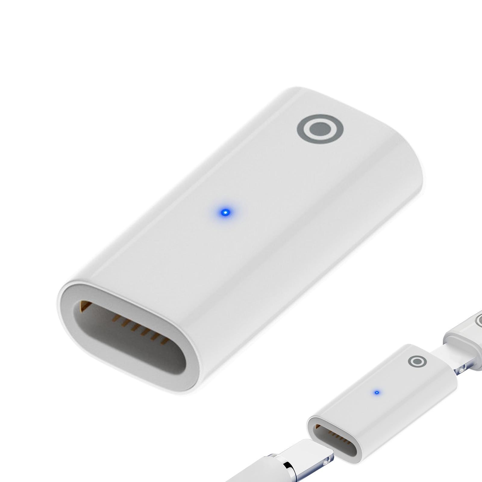 Stylus Charging Adapter Converter Charging Extension Adapter With Indication Light Compatible For Ipencil 1st to compatible for IOS female
