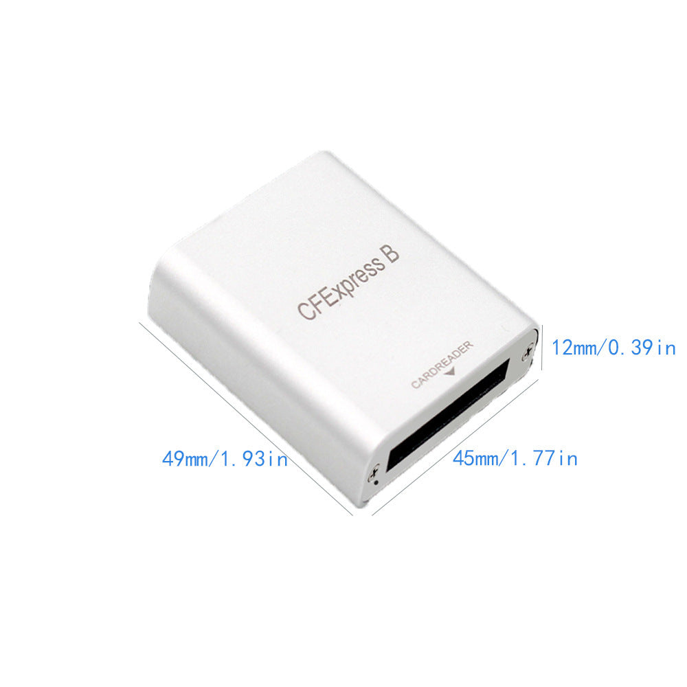 Cfexpress Type B Card Reader Usb3.1 Gen2 10gbps 1dx3 Card Reader Memory Card Adapter with Led Indication Lamp White