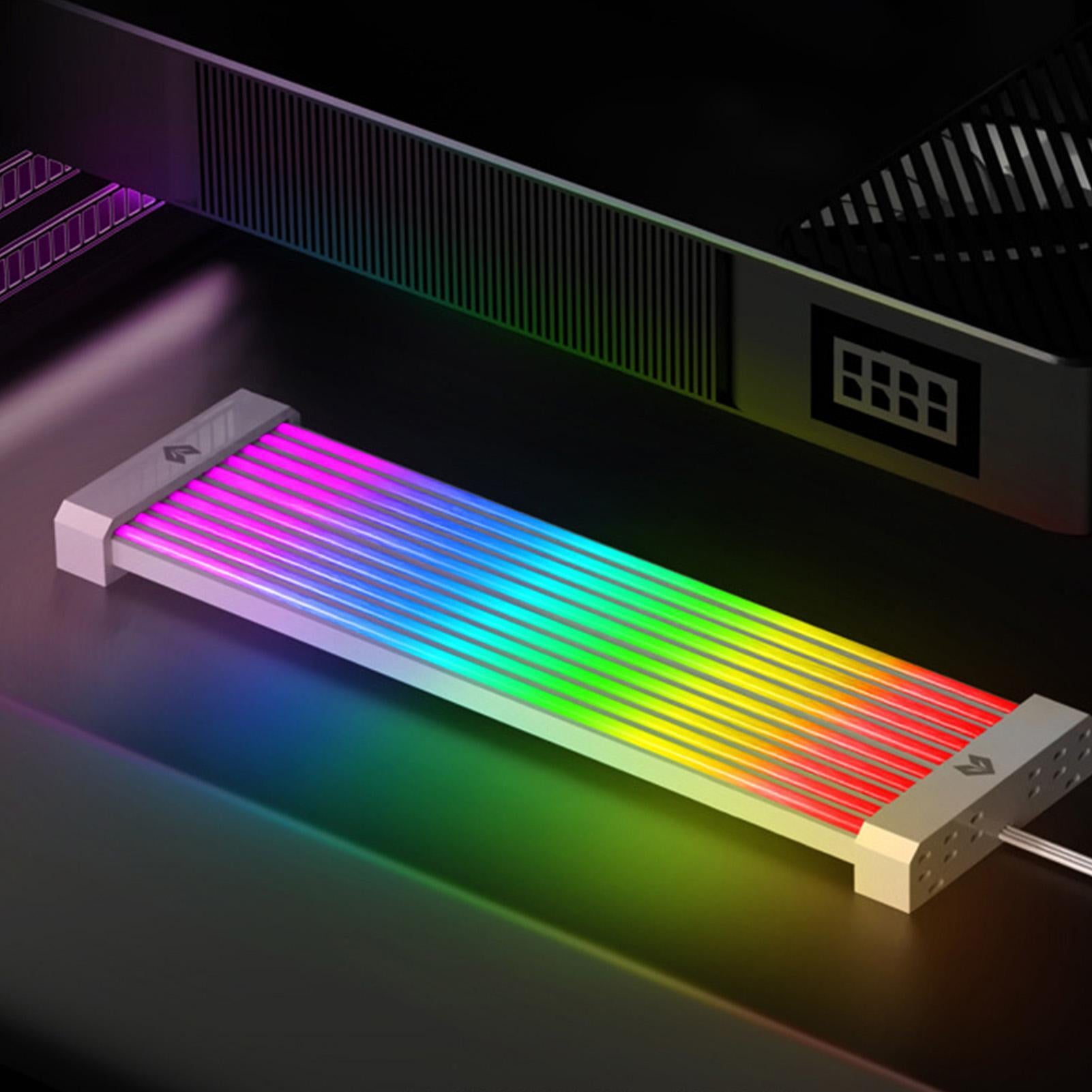 Al200 Flexible Light Bar Argb Neon Line Computer Motherboard Graphics Card Luminous for 24p or 3x8p