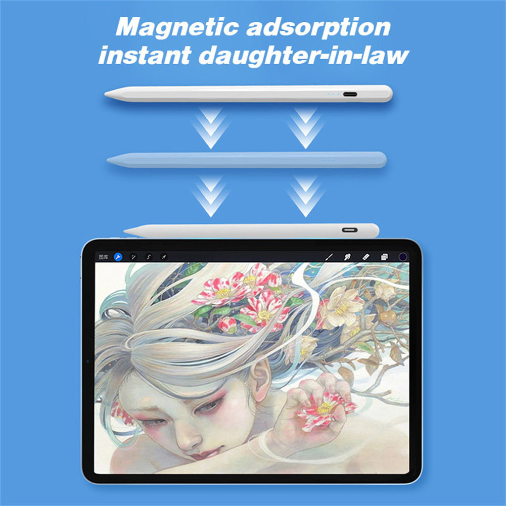 P1 Capacitive Stlus Touch Screen Pen Smart Stylus Compatible For Ipad Tablet Active Universal Drawing Pen White
