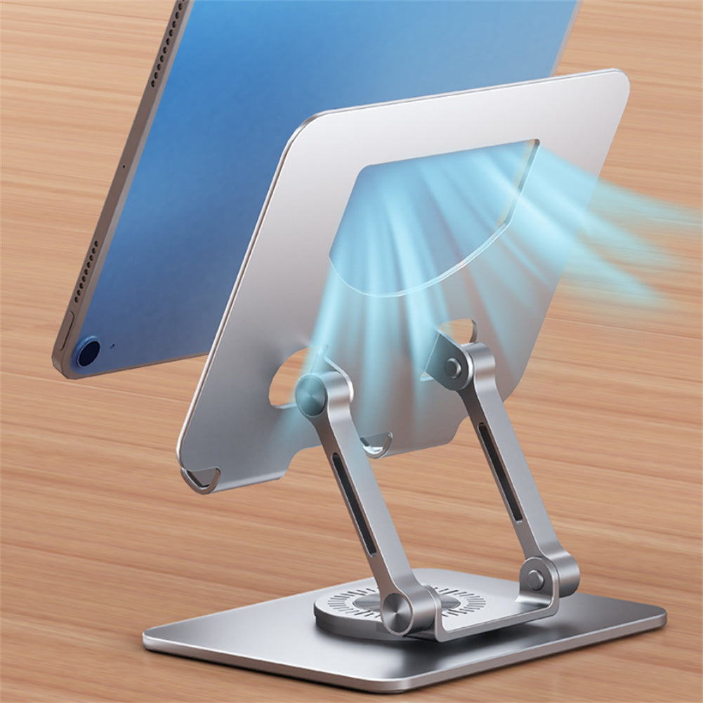 2028 Laptop Stand Aluminum Alloy Computer Riser Adjustable Foldable Laptops Elevator PC Cooling Mount For 4.7-12 Inch Laptop Tablet Phones silver