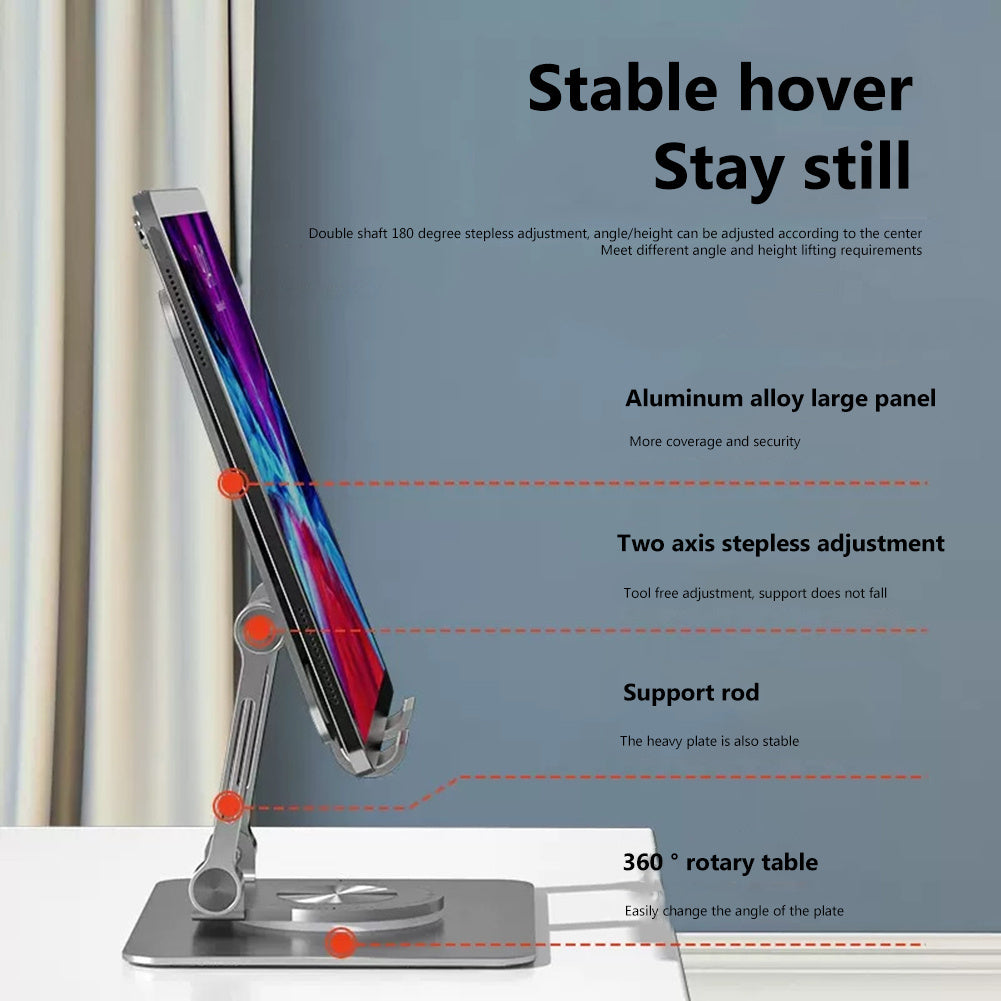 2028 Laptop Stand Aluminum Alloy Computer Riser Adjustable Foldable Laptops Elevator PC Cooling Mount For 4.7-12 Inch Laptop Tablet Phones silver