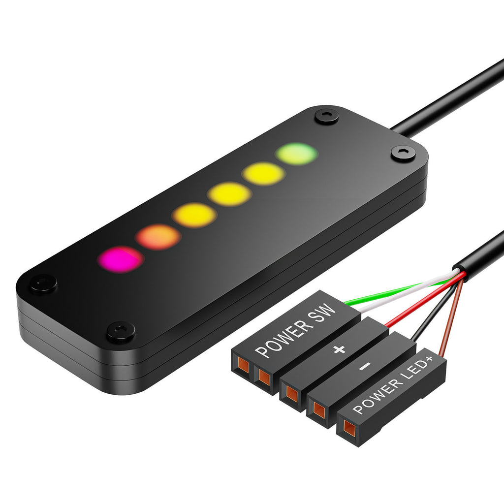 Desktop Computer Power Button Touch Sliding Switch Power LED Control Switches External PC On Off Power Button Black 2 meters