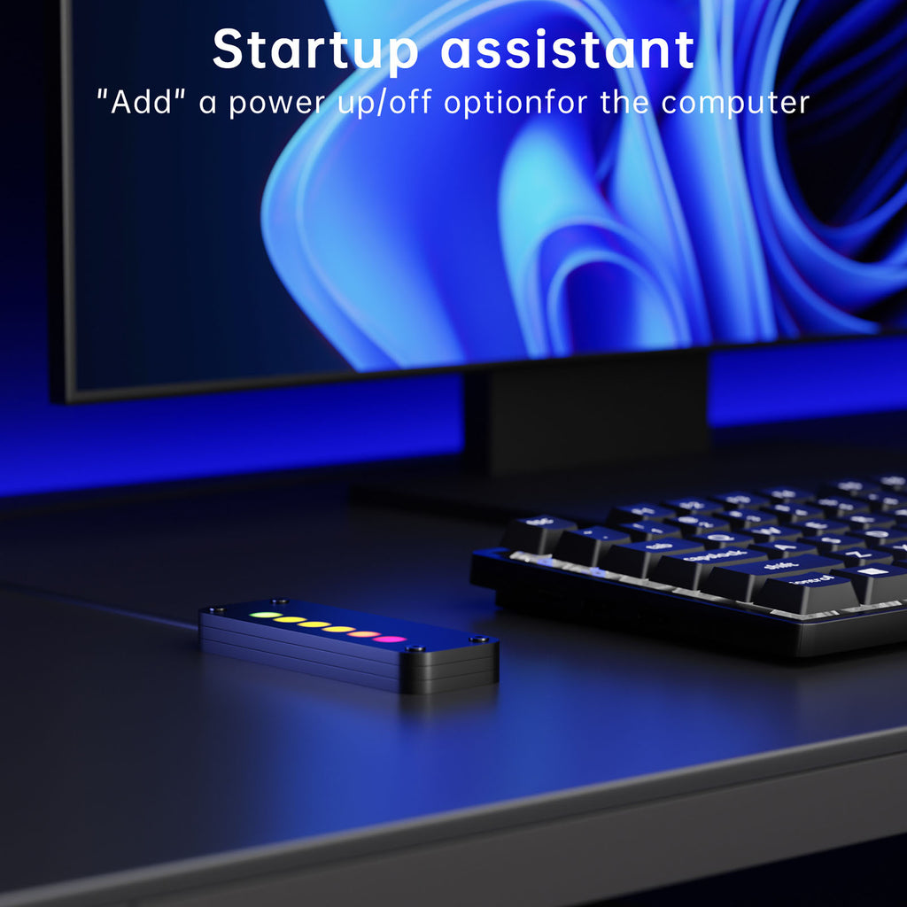 Desktop Computer Power Button Touch Sliding Switch Power LED Control Switches External PC On Off Power Button Black 2 meters