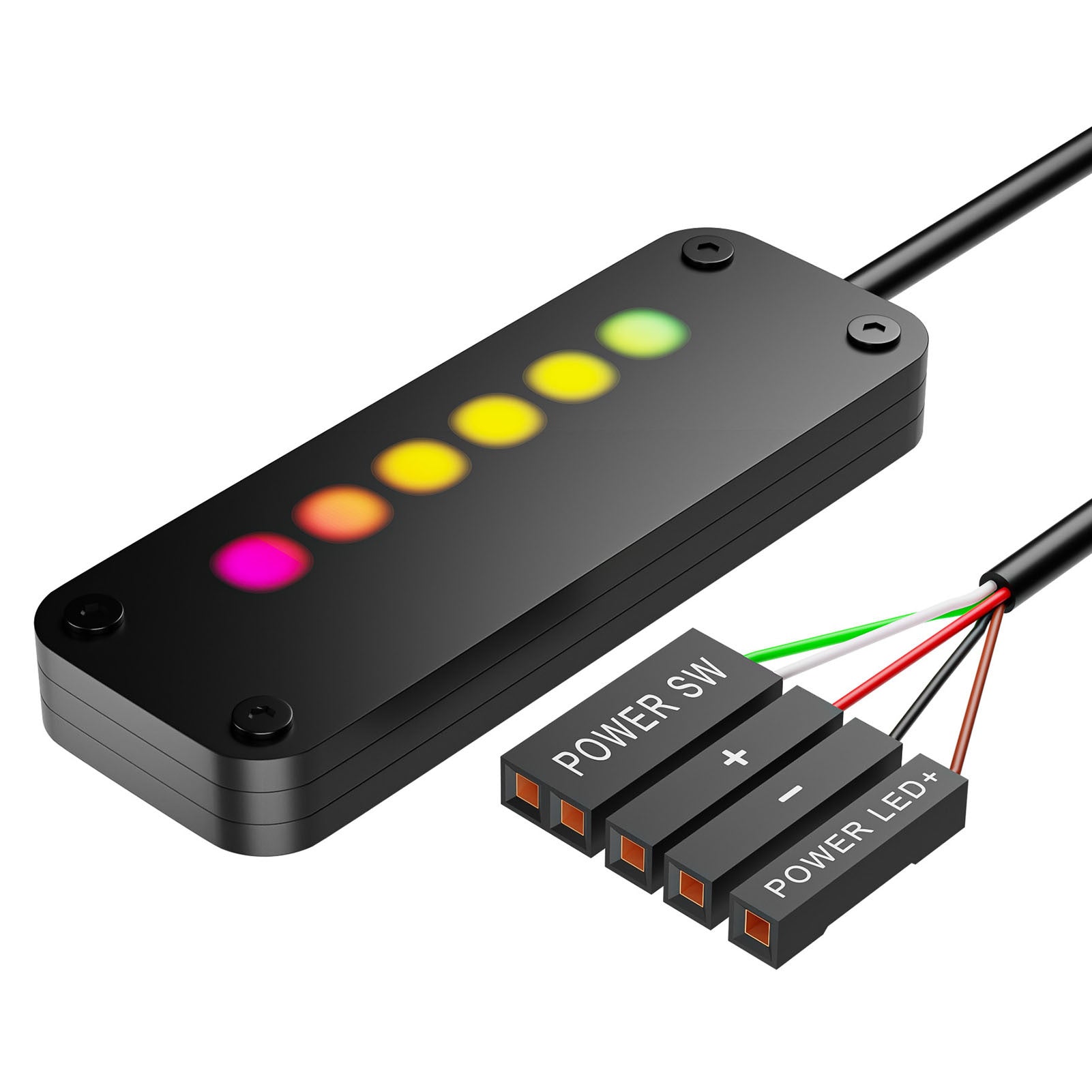 Desktop Computer Power Button Touch Sliding Switch Power LED Control Switches External PC on off Power Button Black