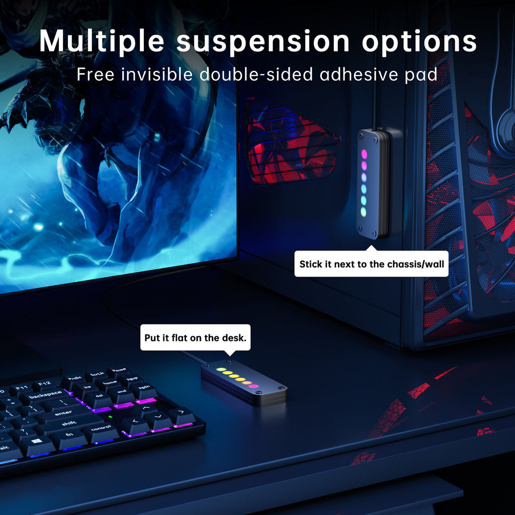 Desktop Computer Power Button Touch Sliding Switch Power LED Control Switches External PC on off Power Button Black