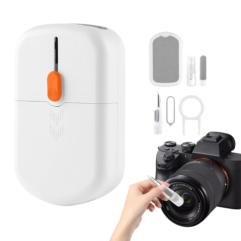 Earbuds Cleaning Kit, Multifunctional Cleaning Pen Kit, With Soft Brush Lens Clean Pen Dust Dryer Computer Cleaning Kit, For Earphones Case Mobile Phones Camera Lens White