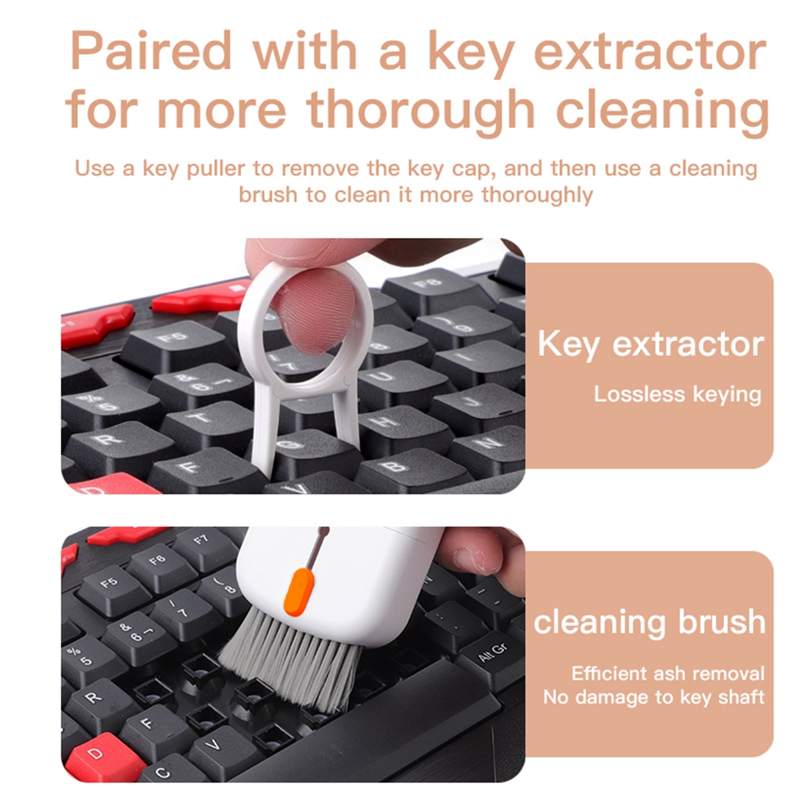 Earbuds Cleaning Kit, Multifunctional Cleaning Pen Kit, With Soft Brush Lens Clean Pen Dust Dryer Computer Cleaning Kit, For Earphones Case Mobile Phones Camera Lens White