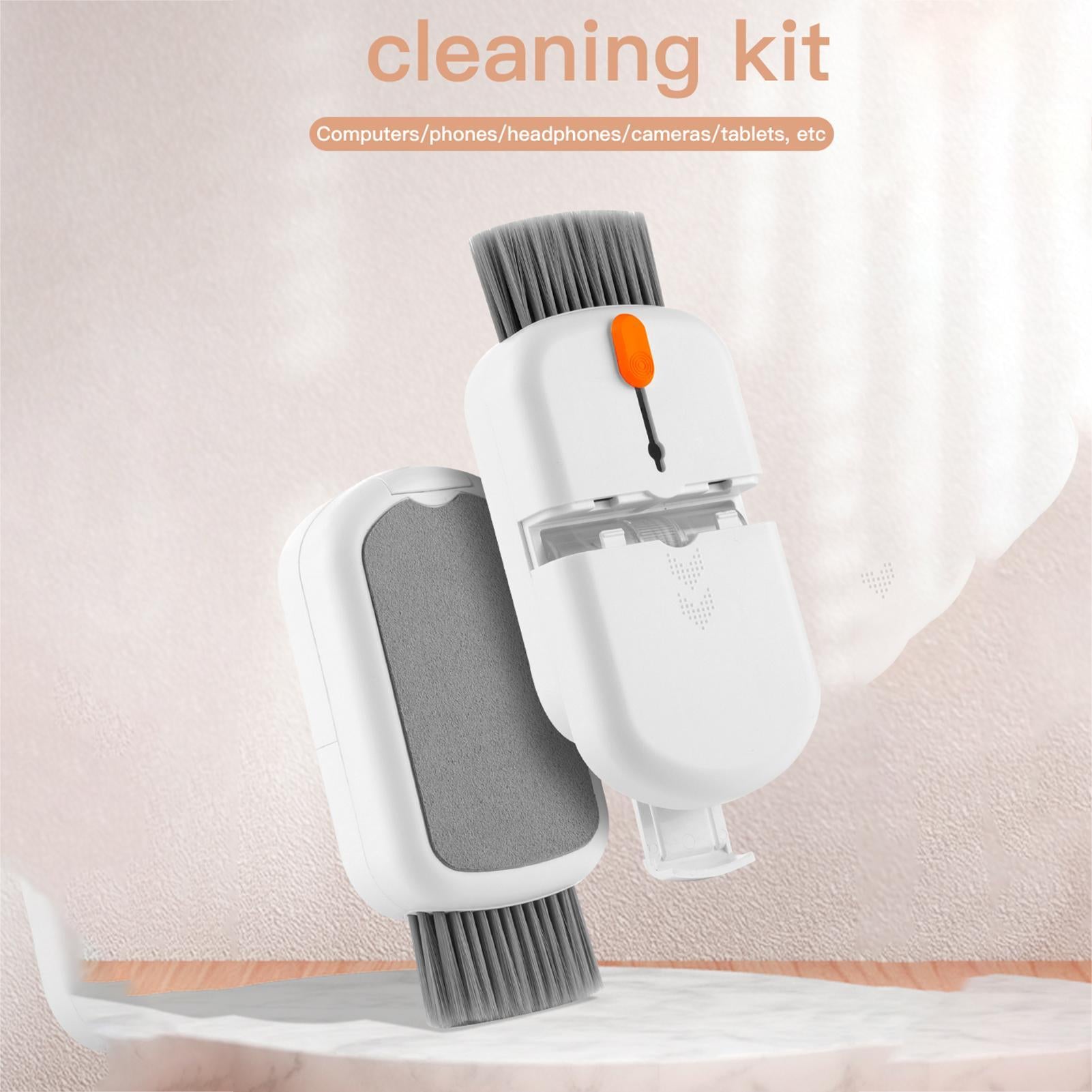 Earbuds Cleaning Kit, Multifunctional Cleaning Pen Kit, With Soft Brush Lens Clean Pen Dust Dryer Computer Cleaning Kit, For Earphones Case Mobile Phones Camera Lens White
