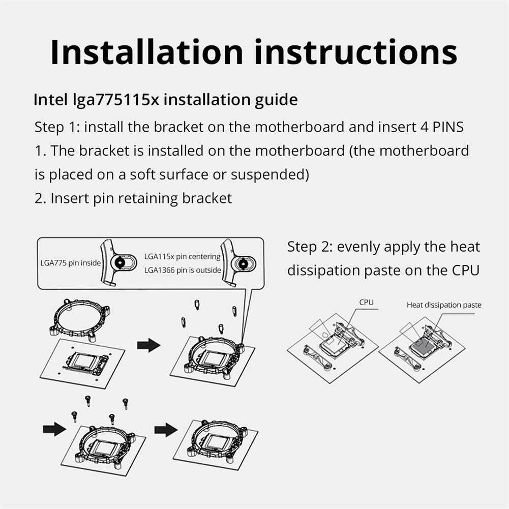 Computer CPU Heatsink Cooling Fan RGB Colorful Lighting Cooler Computer Radiator Aluminum Heat Sink With 17 Lighting Modes Simple Installation CPU System Cooling Fan black
