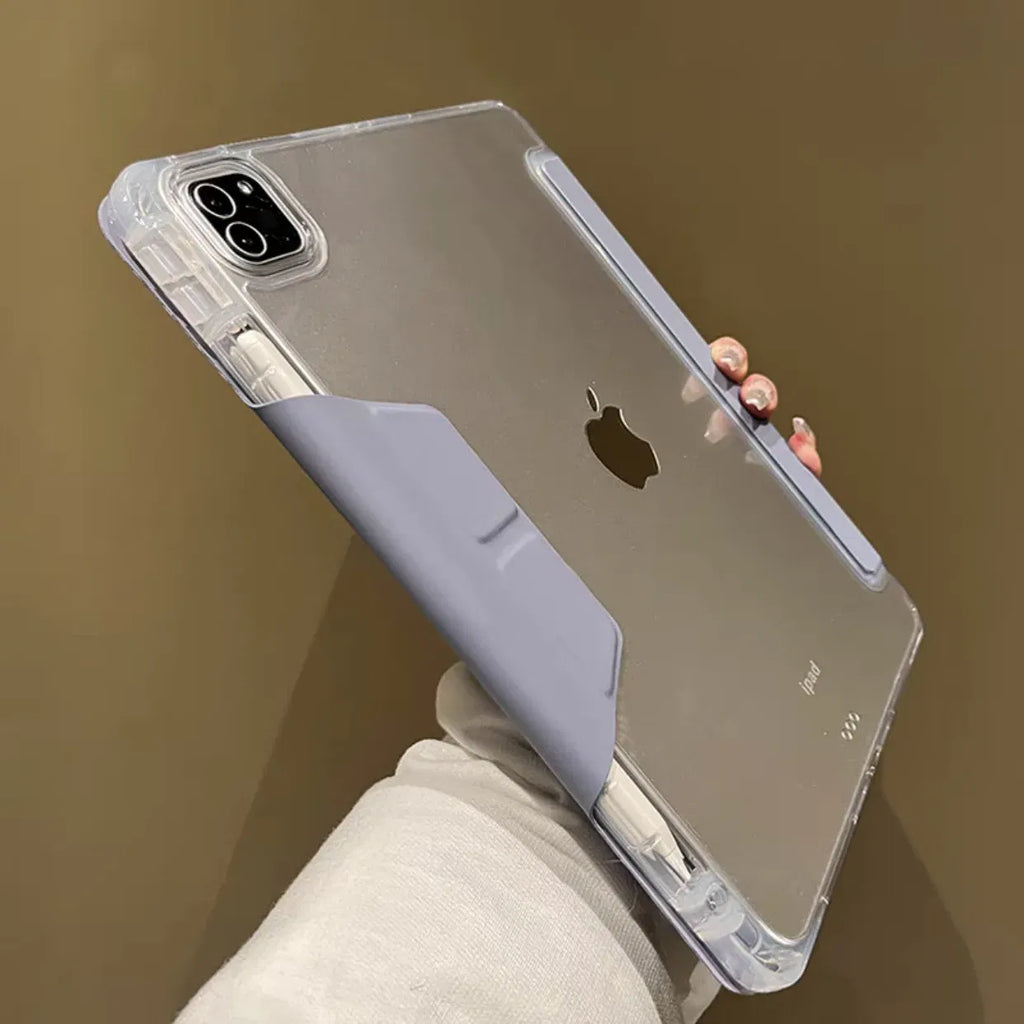 Color: PURPLE, Size: seventeen - Case Magnetic for iPad Air 11 Cover iPad Air 4 5 10th 10.9 9.7 7th 8th 9th Gen 10.2 3 pro 10.5 11 With Y-Shaped Fold Clasp Funda