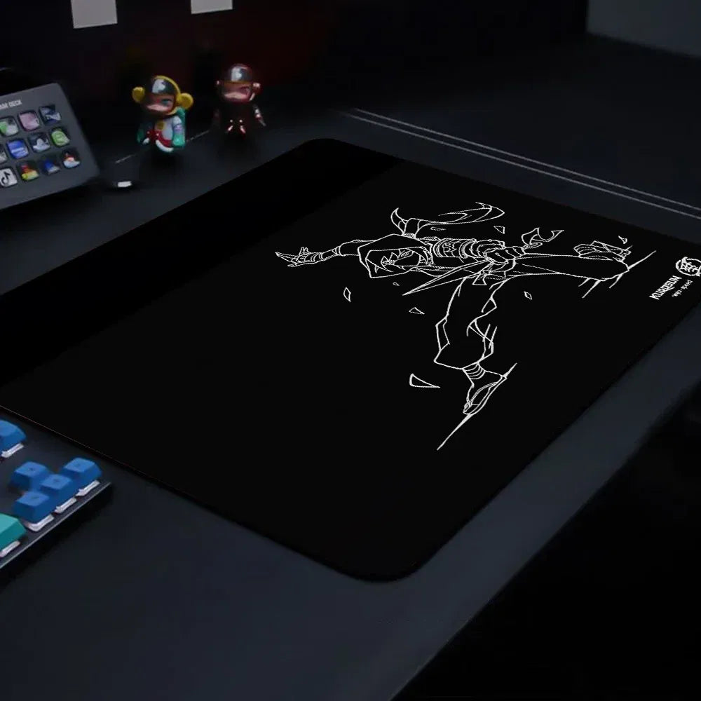 Color: WHITE, Size: XXS - Gamer Professional Kurosun Samurai Gaming Mouse Pad Game Ultrafine Surface Balance Mouse Mat 45x40CM E-Sports Mousepad Desk Mat