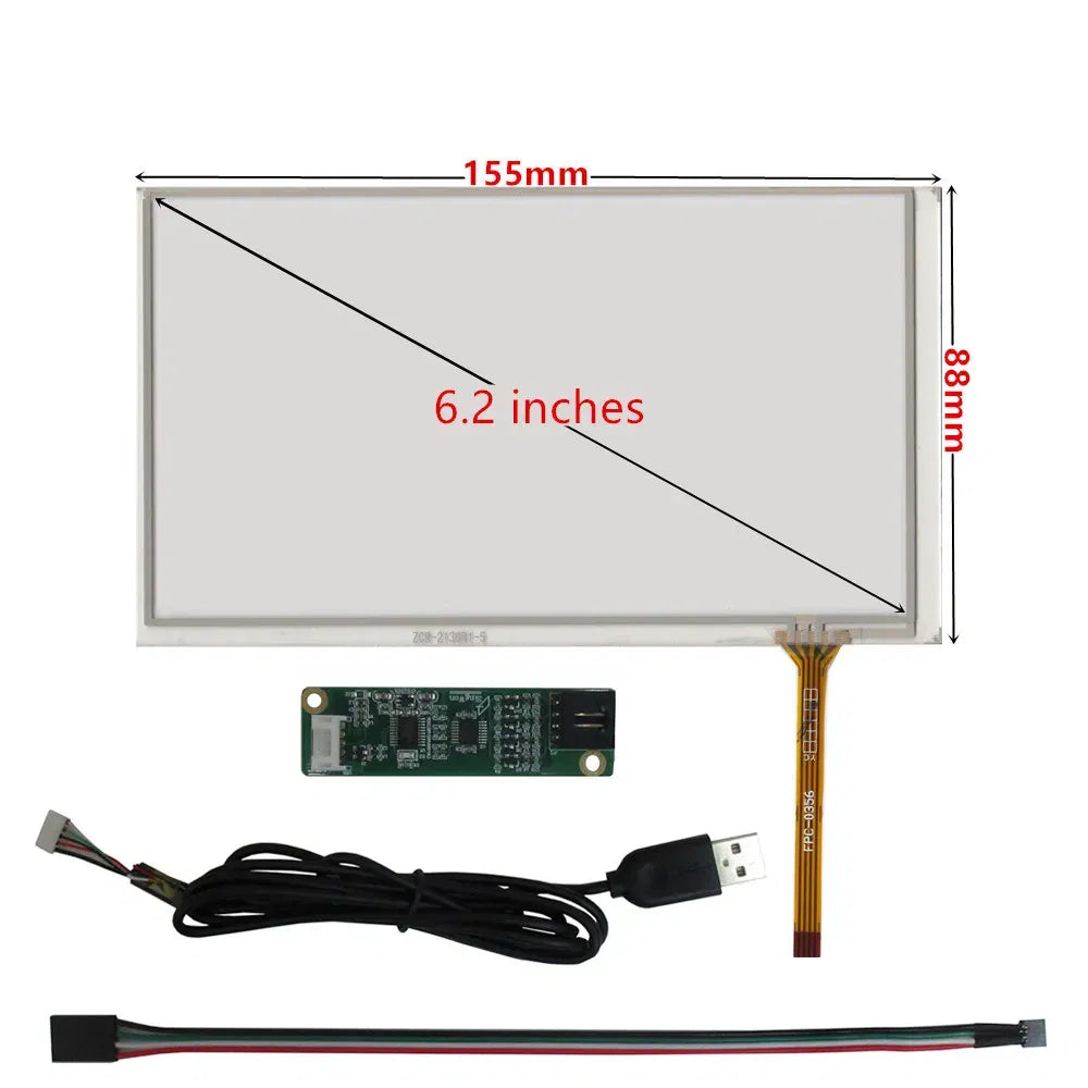 Color: Green - 3.5/4.3/5/6.2/7/8/9/10.1 Inch Raspberry Pi Industrial Equipment PC Car Resistance Digitizer Touch Screen Panel USB Driver Board