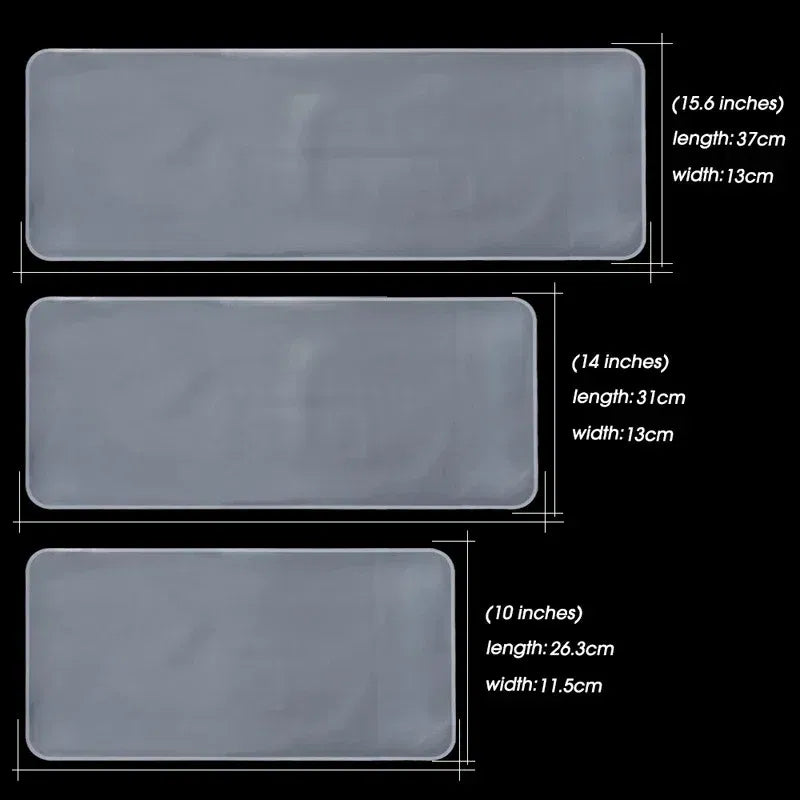 Color: Black - Universal Waterproof Laptop Keyboard Covers Silicone Protective Film 10/14/15.6 Inch Transparent Films for MacBook Notebook