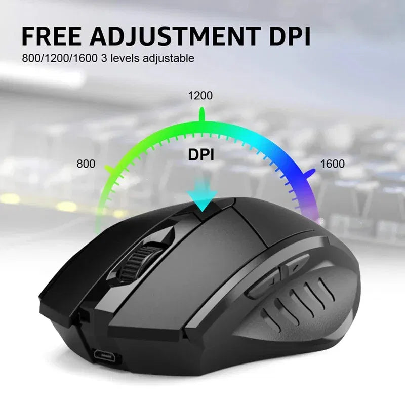 Color: WHITE - Inphic Rechargeable Wireless Mouse Ergonomic Bluetooth 5.0 2.4G Mice Office Mute Mouse For MacBook Tablet Laptops Computer PC