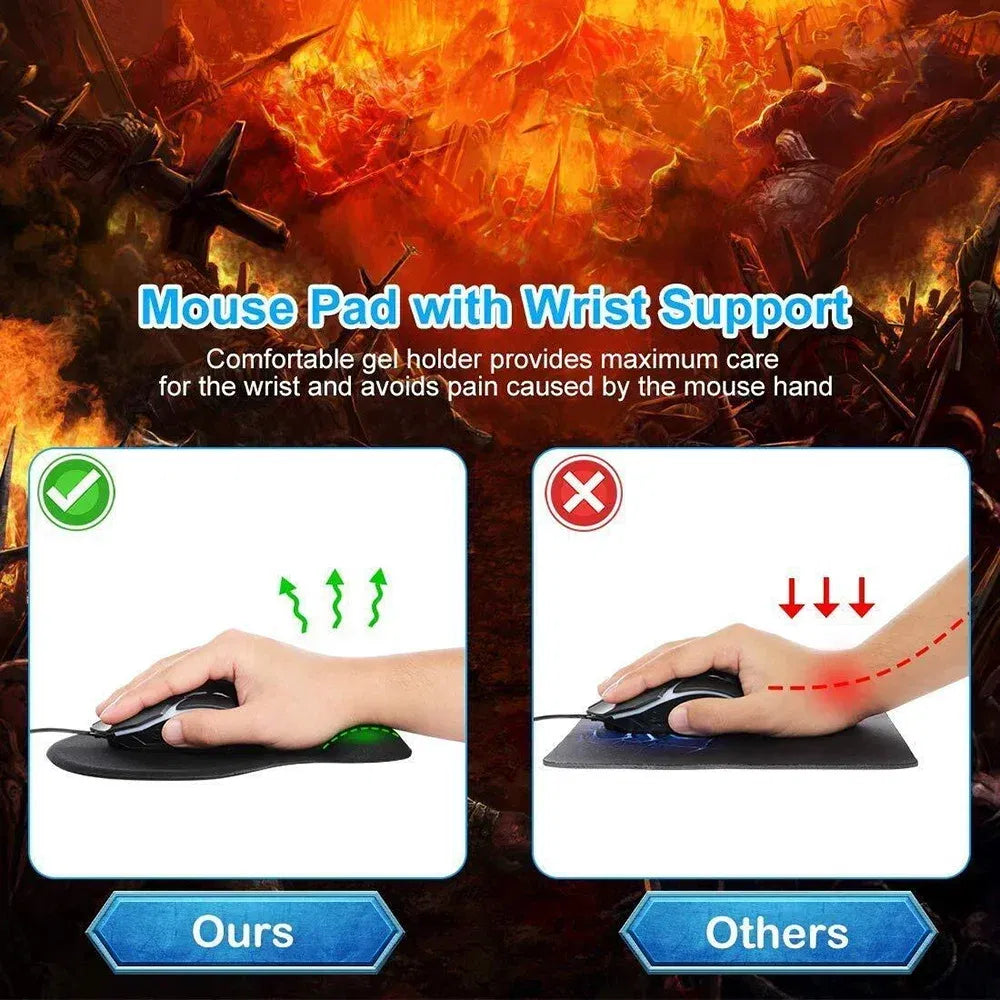 Color: BEAN PASTE - Mouse Pad Desk Mat for PC Laptop Ergonomic Non-Slip Mousepads Wrist Pad Rose Gold Series Office Accessories Mouse Mats