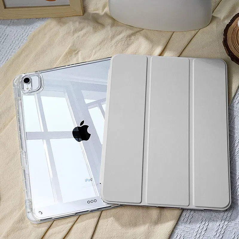 Color: GRAY, Size: Sixteen - For 2025 iPad Air 11 Case iPad 10th Generation  11th A16  9th  Cover Gen  iPad Pro11 4 5 10.9in 12.9 M2 M3 M4 Pencil Holder Case