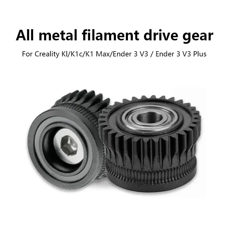 Color: Red - 2pcs/lot CR K1C K1 Gear All Metal Filament Drive Gear for Creality K1 Max Extruder Nickel Plated DLC Coating High Hardness Wear