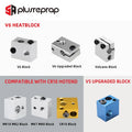 Color: Green - 3D Printer Accessories Heated Block MK7 MK8 MK10 V5 V6 Volcano CR10 for Print Head Extruder J-head Aluminum Block