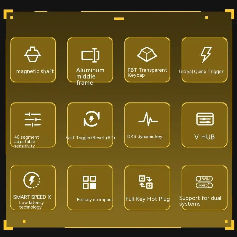 Color: Khaki, Axis Body: BLACK SWITCH, Ships From: CHINA - ATK ATK68 Keyboard Magnetic Switch Gaming Keyboard SMART SPEED X Quick Trigger Aluminum Alloy Mechanical Keyboard RGB PC Gamer