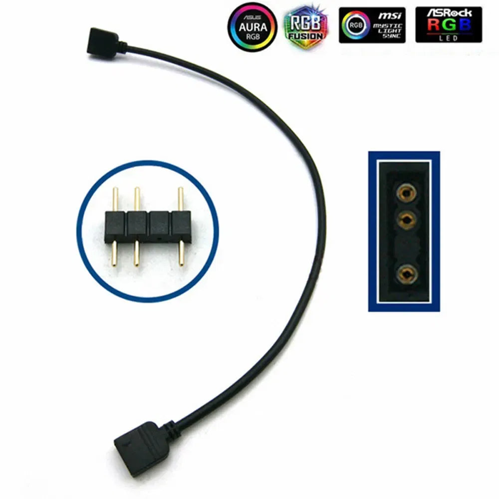 Color: Silver, Ships From: CHINA - Angitu 3pin/4Pin RGB ARGB SYNC 1 to 1/2/3/4/5 Fan LED Stripe Extension Cable Motherboard Light Control Hub For M/B ASUS GIGABYTE