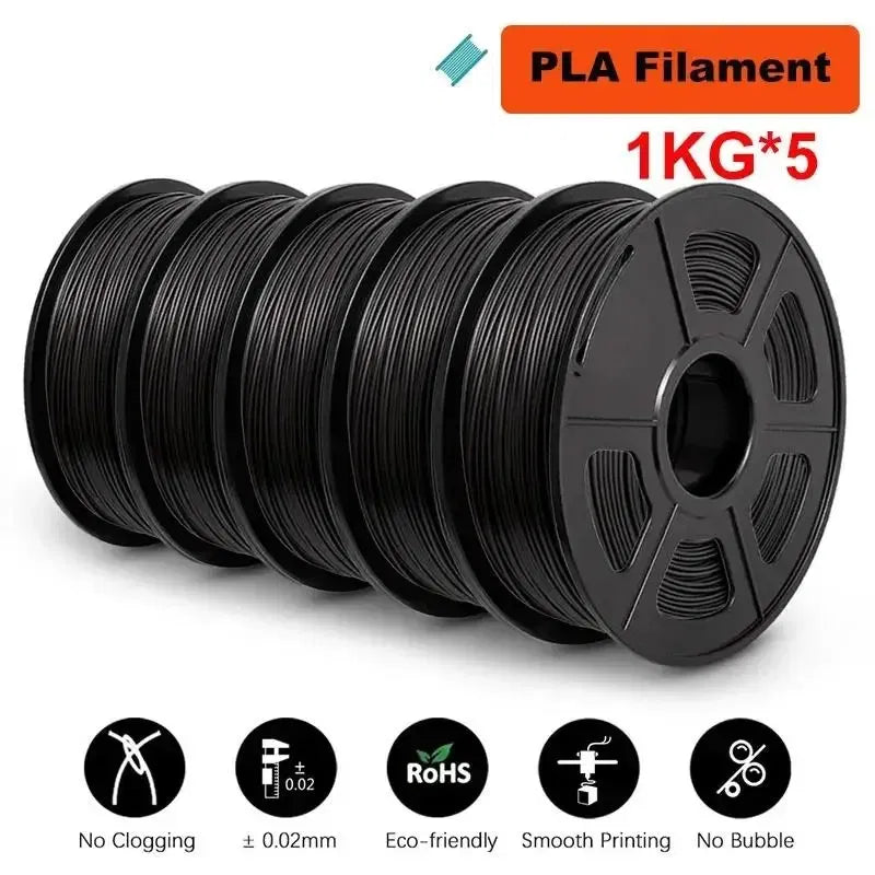 Color: Tran-Orange, Ships From: CHINA - Top 5KG 3D PLA/PETG/PLA PLUS/Clear Filament 1.75mm 5Roll 1KG 3D Printer Neatly Wound 3D Filament for 3D Printer& 3D Pen