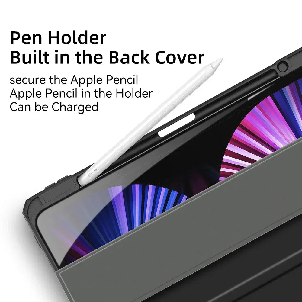 Color: black, Size: twelve - For ipad 10th generation case iPad Air 11 inch M2 Air 6 Air 5 4th 10.9 Pro 11 M4 Air13 M2 mini 7 6 10.2 7 8 9th Pro 11 12.9 case