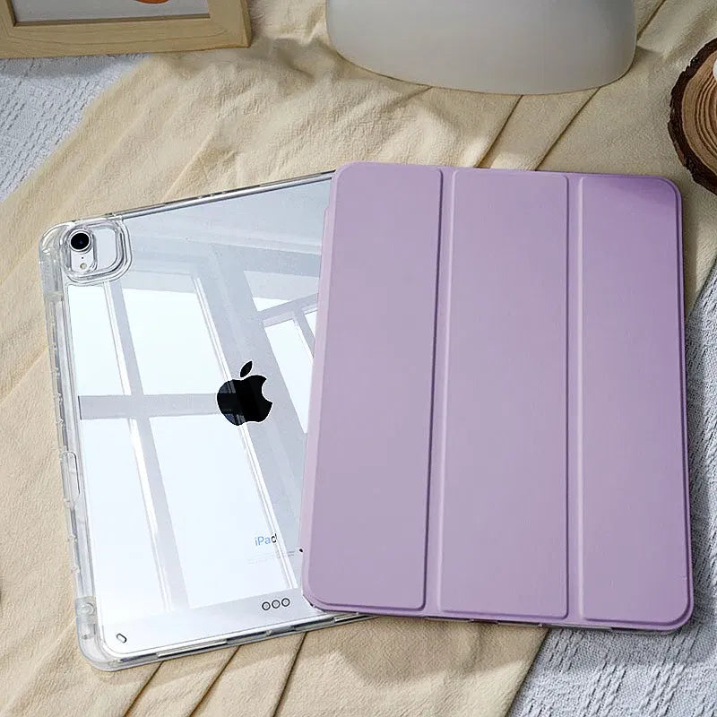 Color: PURPLE, Size: Fifteen - For 2025 iPad Air 11 Case iPad 10th Generation  11th A16  9th  Cover Gen  iPad Pro11 4 5 10.9in 12.9 M2 M3 M4 Pencil Holder Case