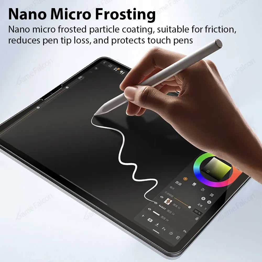 Color: PURPLE - Like Paper Film For iPad Pro 13 11 12.9 6th M4 M2 10 9 9th 10th Generation 10.9 Air 5 4 3 Mini 6 10.2 Screen Protector Paperfeel