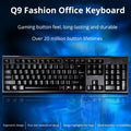 Q9 Single Keyboard USB Square Mouth Business Office Home PS2 Round Hole Wired Desktop Computer