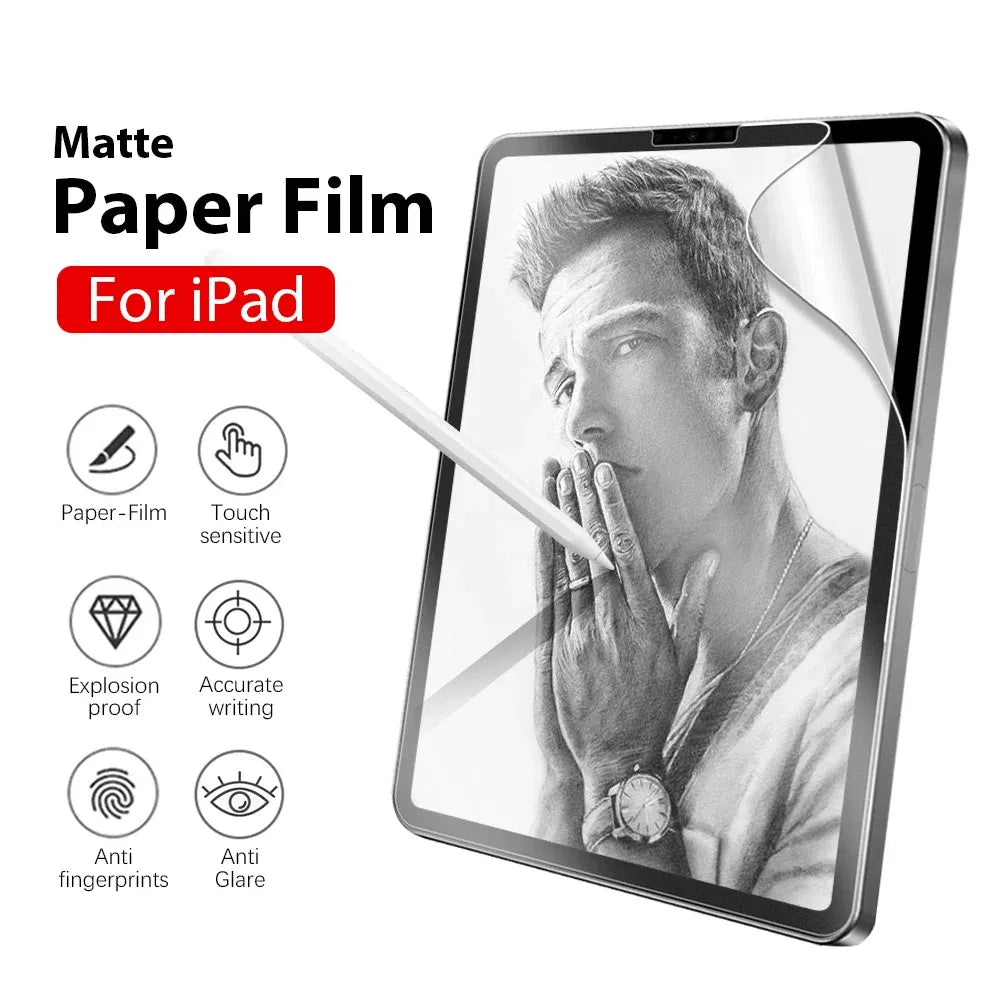 Color: Beige - Like Paper Film For iPad Pro 13 11 12.9 6th M4 M2 10 9 9th 10th Generation 10.9 Air 5 4 3 Mini 6 10.2 Screen Protector Paperfeel