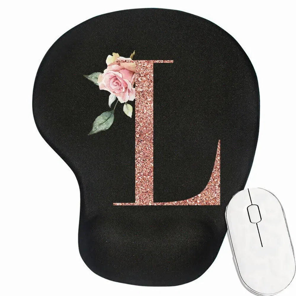 Color: SKY BLUE - Mouse Pad Desk Mat for PC Laptop Ergonomic Non-Slip Mousepads Wrist Pad Rose Gold Series Office Accessories Mouse Mats