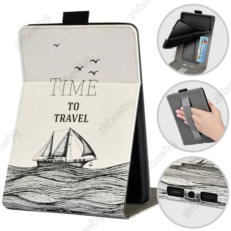 Color: Champagne, Size: Fourteen - Cute Smart Case for 6.8' 6'' Kindle Paperwhite Signature 11th Generation Edition 12th 2024 7'' 7th 10th 6th M2L4EK RS23CV Cover