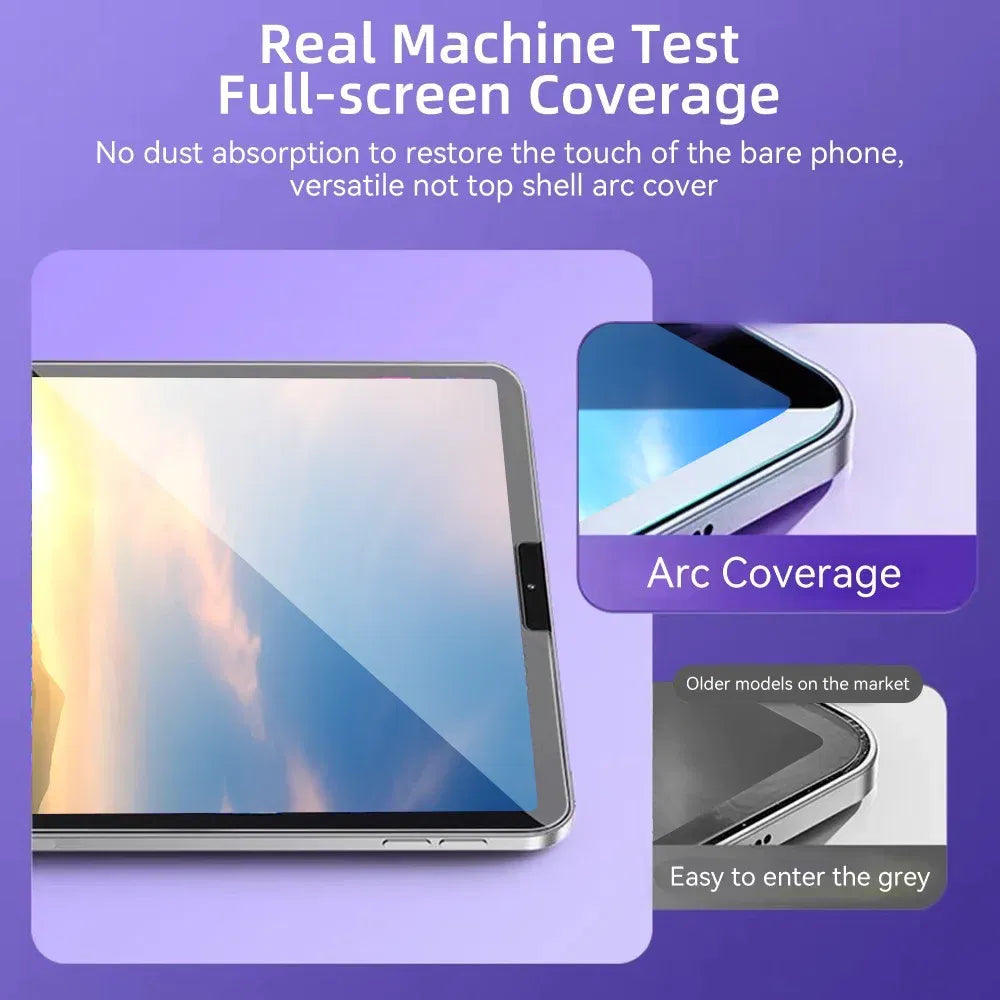 Color: PURPLE - For iPad Air M2 Tempered Glass Screen Pro 11/13 M4 Protector Film fir for 5/6/7/8/9/10th Gen Air4/5 Mini6 Air3 10.5