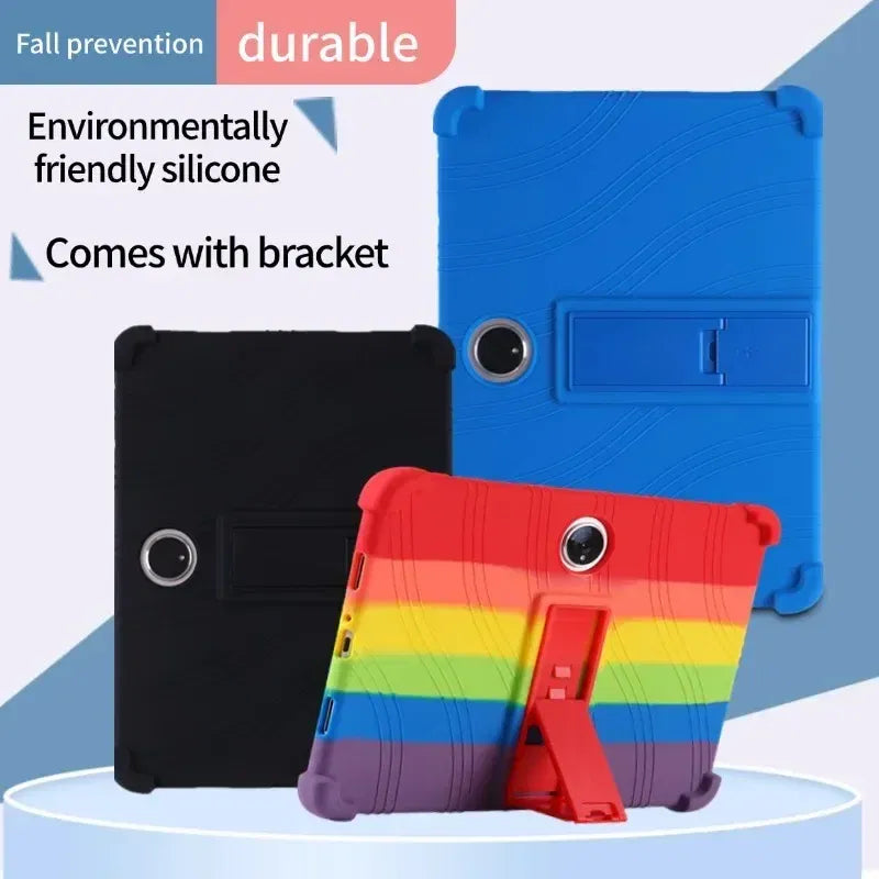 Color: Hot Pink, Size: eleven - Case for TCL Tab 11 Gen 2 Android 14 Tablet 11"  9465X Tablet PC Soft Silicone Shockproof Cover with Rear Kickstand
