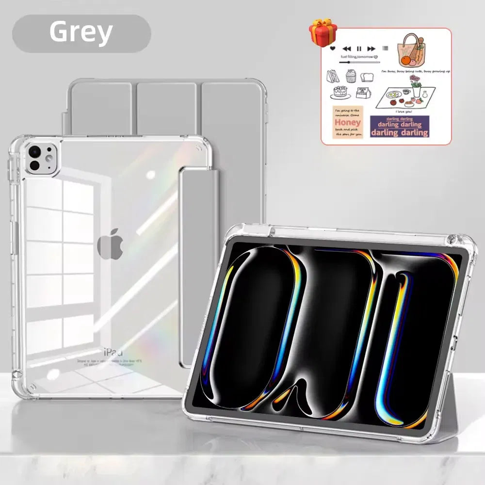 Color: Red, Size: TEN - For iPad Air 5 Case 2024 Air 6 11 iPad Pro 11 12.9 13 10 Gen 10.2 9th 8th 7th 9.7 6th 5th Mini 7 6 Smart case with pen Holder