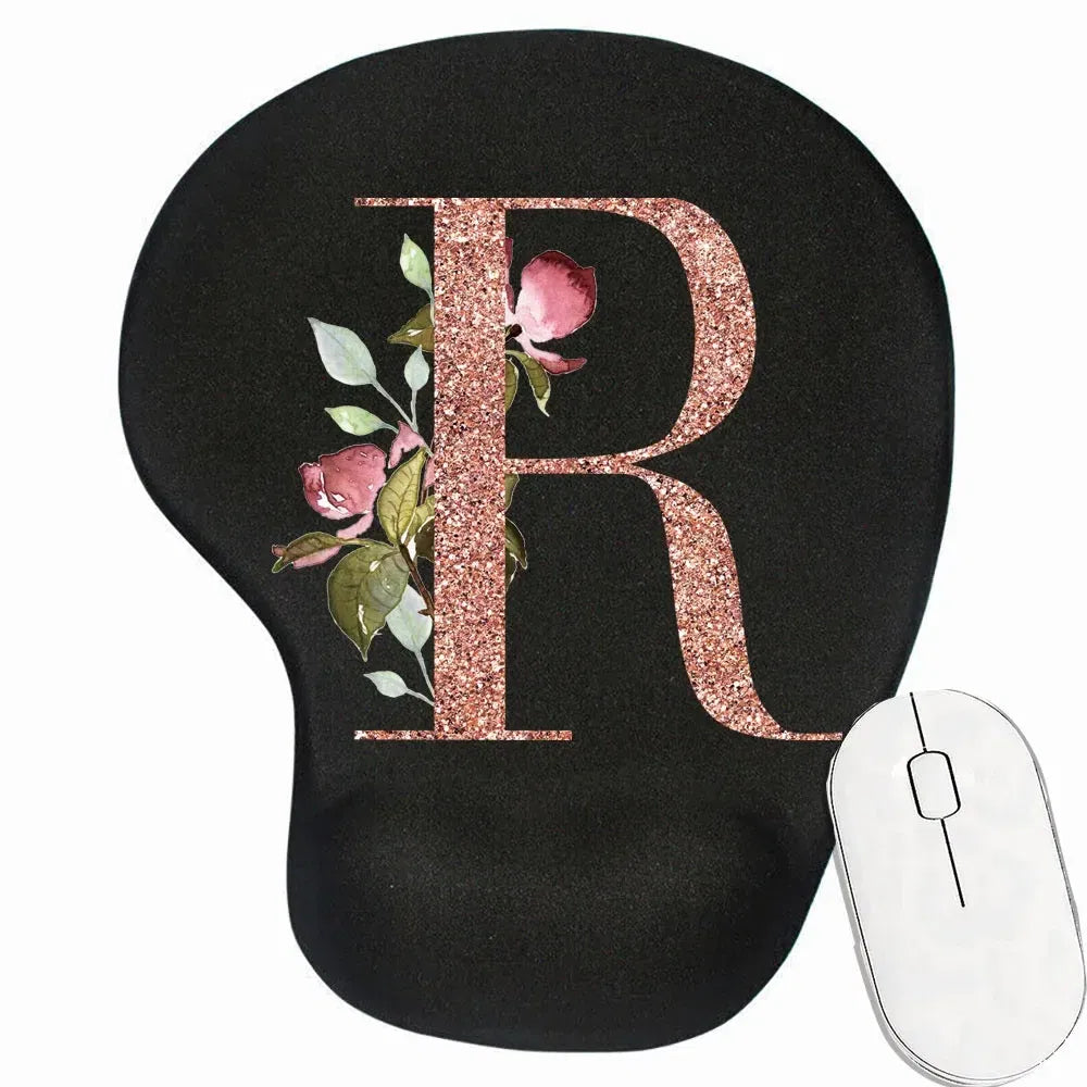 Color: WHITE - Mouse Pad Desk Mat for PC Laptop Ergonomic Non-Slip Mousepads Wrist Pad Rose Gold Series Office Accessories Mouse Mats