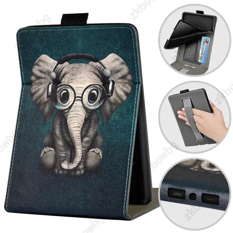Color: Silver, Size: 12.4 - Cute Smart Case for 6.8' 6'' Kindle Paperwhite Signature 11th Generation Edition 12th 2024 7'' 7th 10th 6th M2L4EK RS23CV Cover