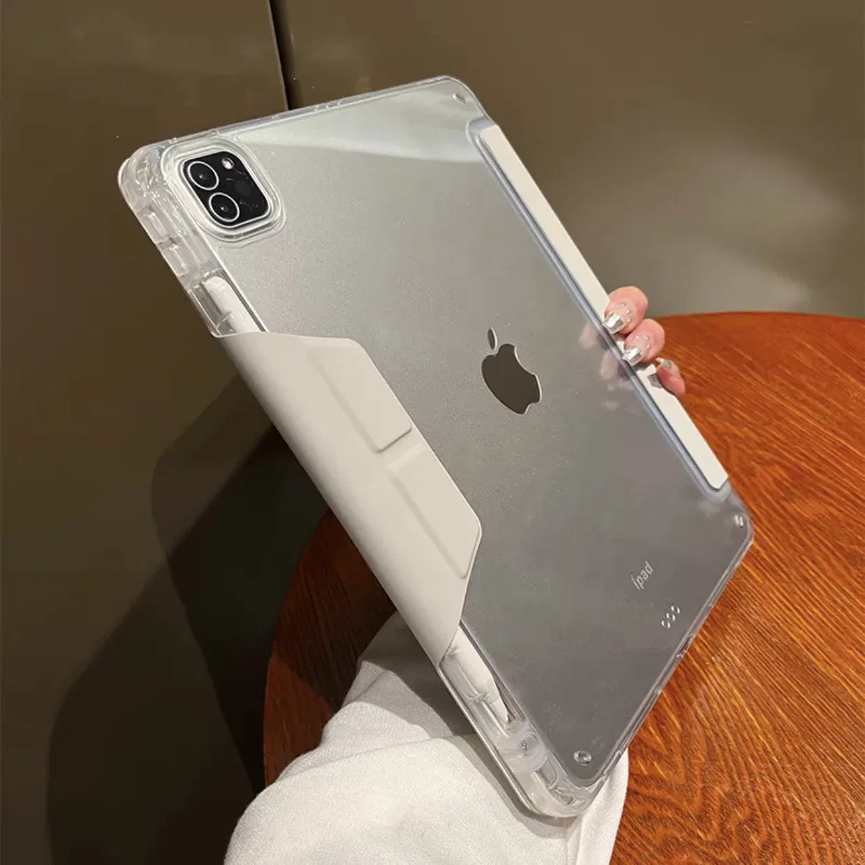 Color: GRAY, Size: fifteen - Case Magnetic for iPad Air 11 Cover iPad Air 4 5 10th 10.9 9.7 7th 8th 9th Gen 10.2 3 pro 10.5 11 With Y-Shaped Fold Clasp Funda