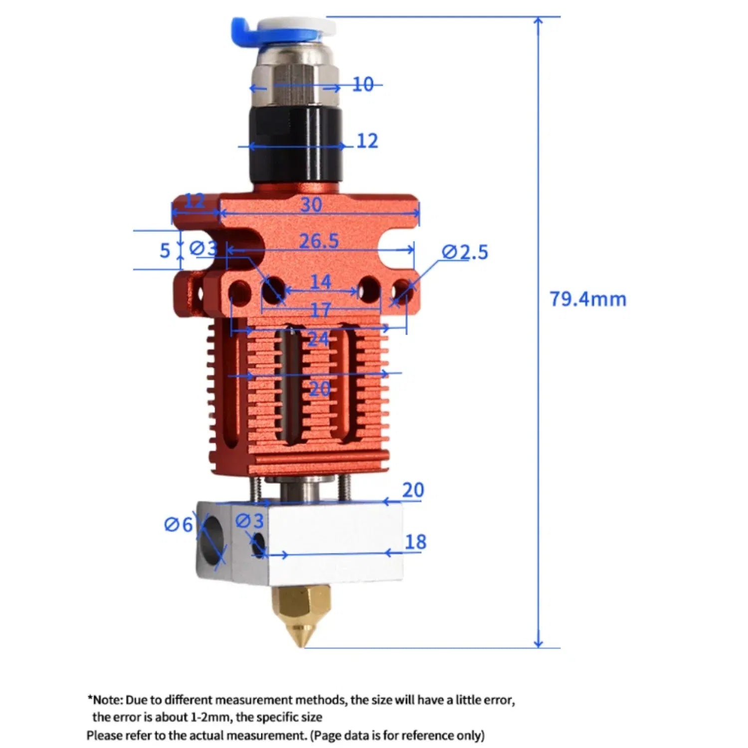 Color: Red - CR-6 SE 3D Printer Extruder Hotend Kit All Metal Extrusion Assembled Extruder 3D Printer Parts for Creality CR-6 SE 3D Printer