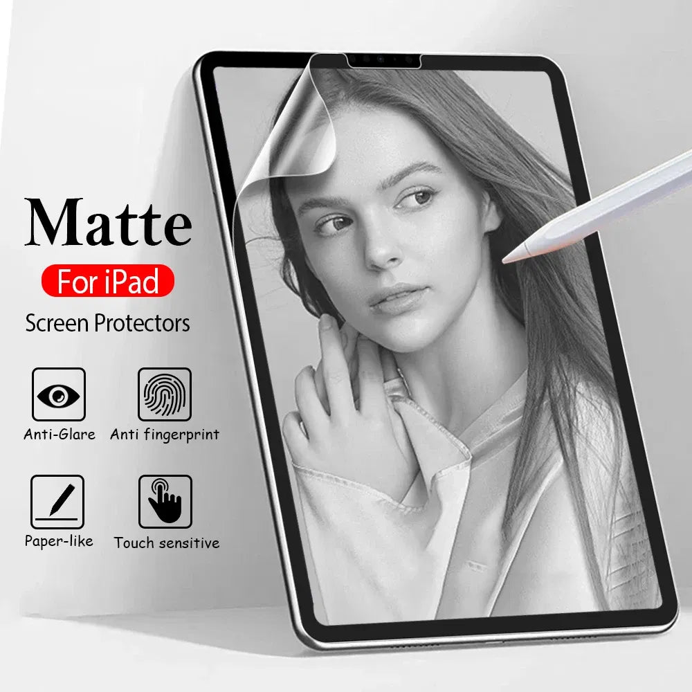 Color: Blue - Like Paper Film Screen Protector For Ipad Pro 13 12.9 11 2024 10th Generation Air 4 5 9th 8th 7th 10.2 Mini 6 Matte Film Writer