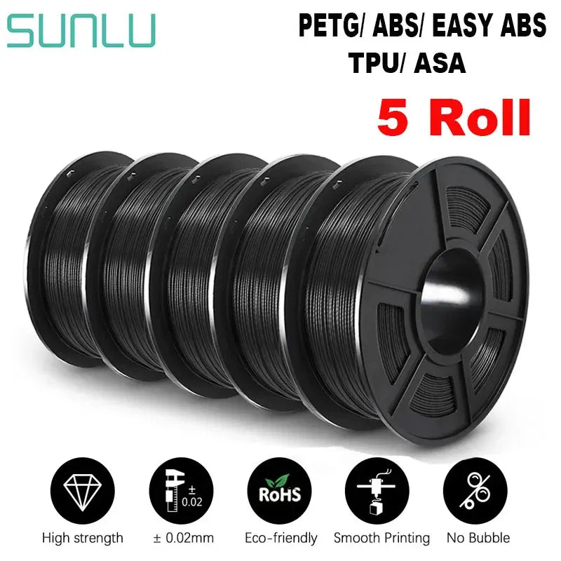Color: glowing red, Ships From: CHINA - Top 3D Filament PETG/EASY ABS/TPU/ASA Filamnet 1.75mm 5Roll 1KG(TPU 0.5KG/Roll) 3D Printer Filament for 3D Printer