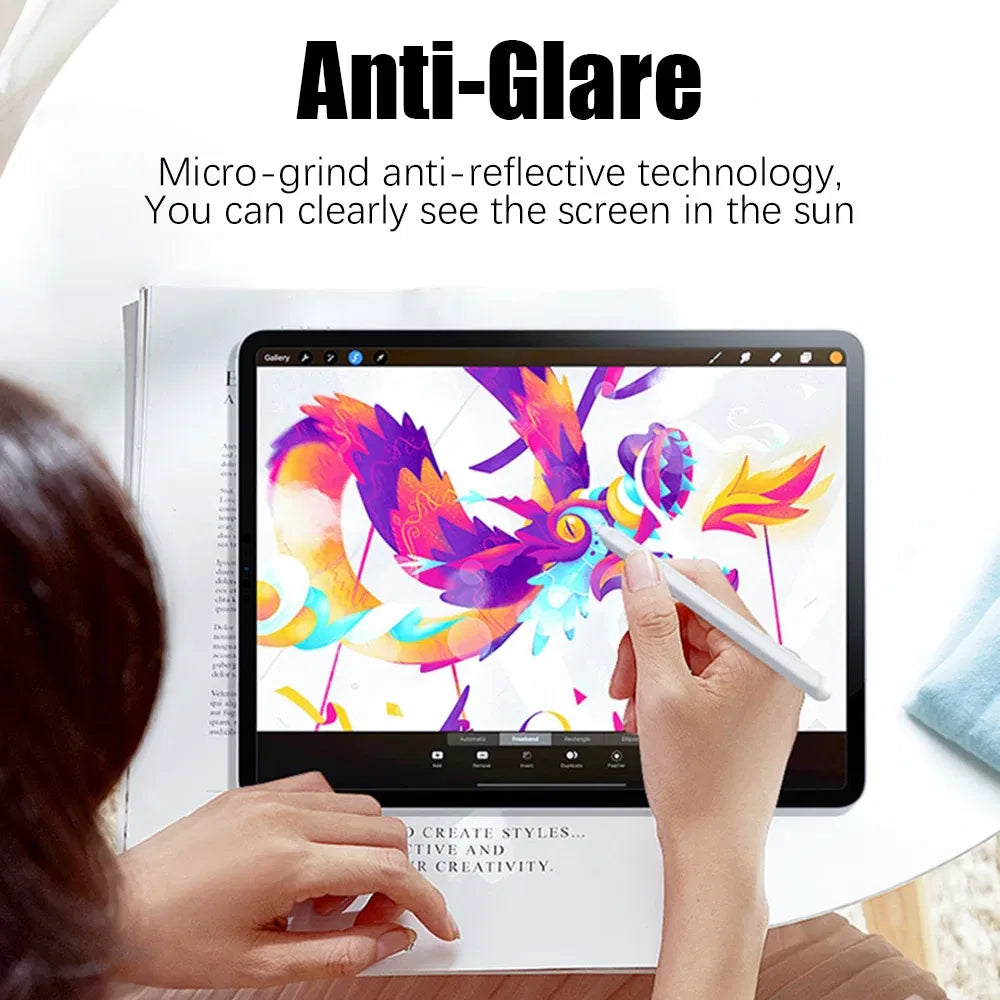 Color: GRAY - Like Paper Film Screen Protector For iPad Air 13 11 5 4 3 M2 M4 2024 Pro 12.9 12 9 10th 9th 8th 7th Generation Mini 6 Matte Film