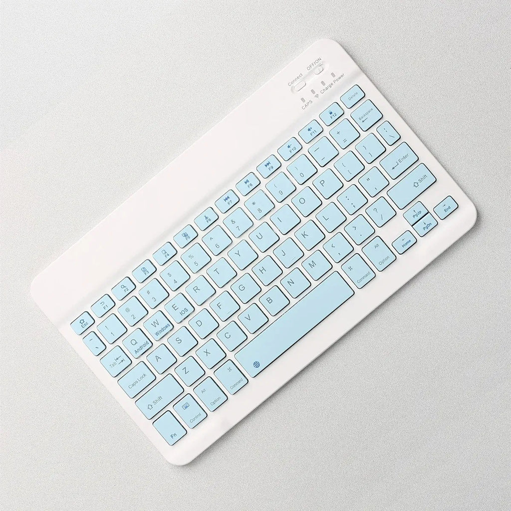 Color: Blue - Wireless Keyboard Bluetooth-compatible Keyboard For Android IOS Windows Mini 78-Key Gaming Keybaord for PC iPad Tablet Keyboard