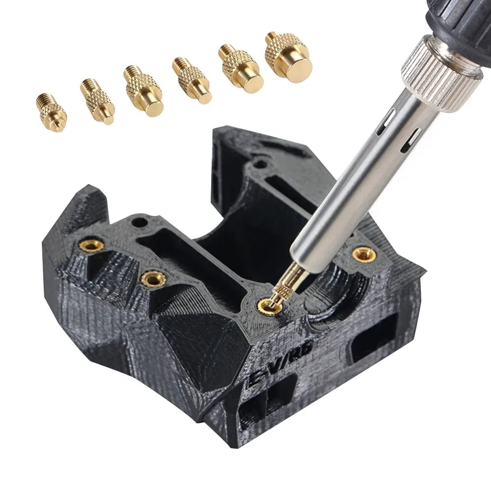 Color: green - Heat Insert Nut Iron Tip Brass Hot Melt Insert Nut Embedded Kit M2-M8 Soldering Iron Tip Heat Insertion Tool 3D Printer Accessor