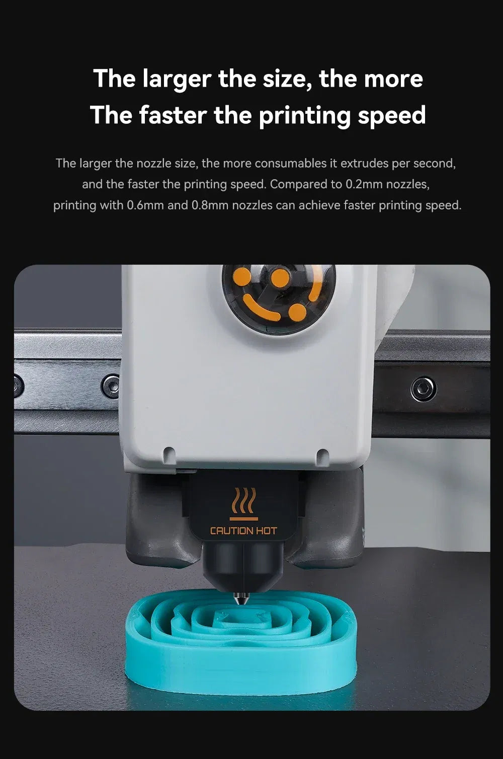Color: Cyan - Hardened Steel Nozzle For Bambu Lab A1 mini Hotend Kit 0.4/0.6/0.8mm Fast Speed Bambulab A1 Hot End Assembly 3D printer part