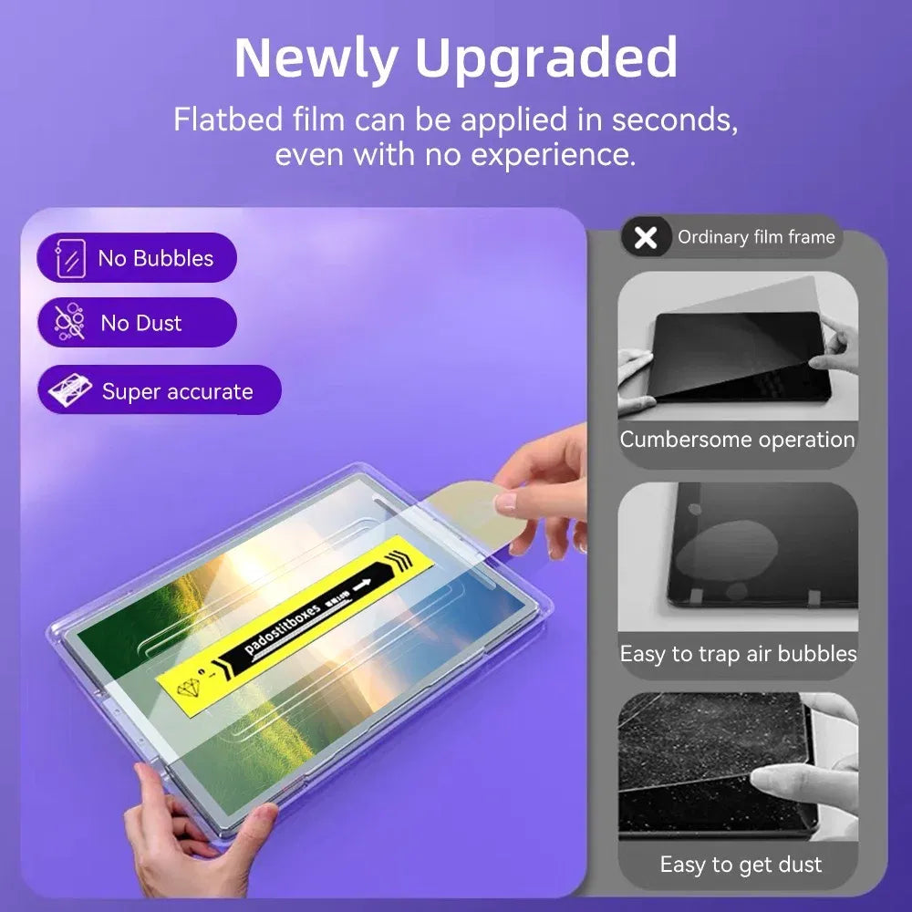 Color: black - For iPad Air M2 Tempered Glass Screen Pro 11/13 M4 Protector Film fir for 5/6/7/8/9/10th Gen Air4/5 Mini6 Air3 10.5